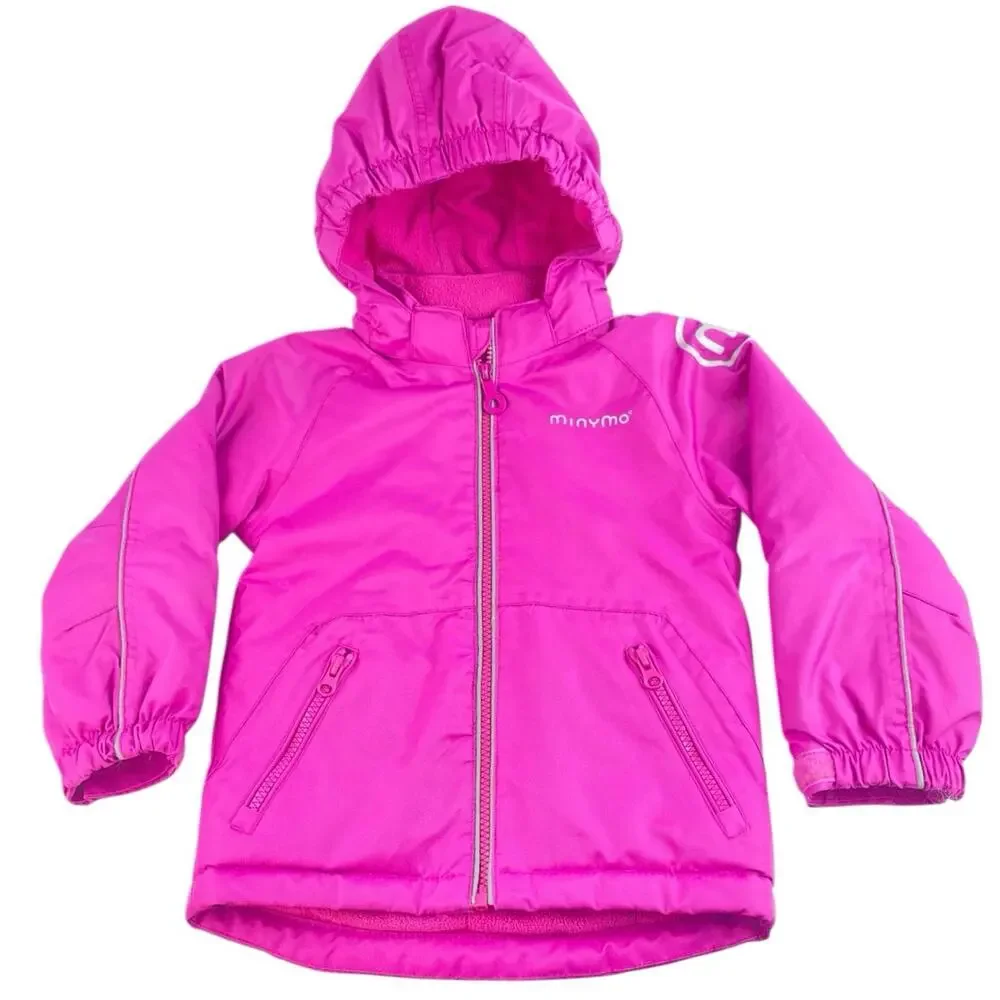 Minymo Girls Pink Full Zip Hoodie Hooded Long Sleeve Snow Ski Coat Jacket 98cm